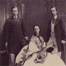 Princess Alexandra with husband and brother